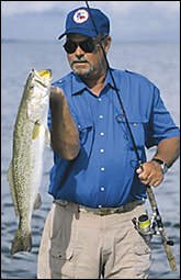 Capt. Terry Panknin, shown here with a 28-inch trout.